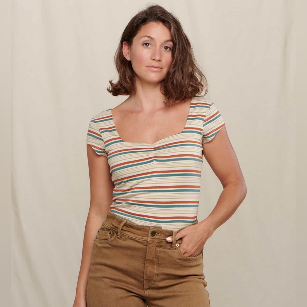 Toad&Co Gemma Short Sleeve Bodysuit Size Small